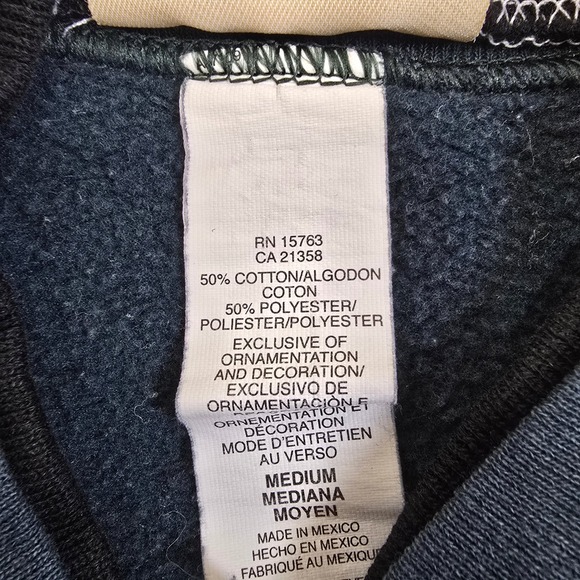 Top Stitch by Morning Sun Vintage Heart Embroidered Crew Neck Sweatshirt - Picture 5 of 8